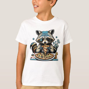 Wasbeer eet pizza t-shirt
