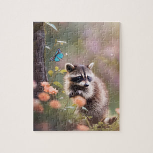 Wasbeer en de vlinder legpuzzel