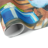 Wasbeer en Kerstman inpakpapier (Rol Hoek)