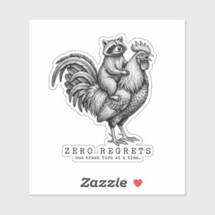Wasbeer Haan Sticker Grappig Vintage Cadeau