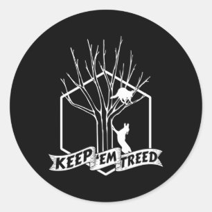 wasbeer jacht houden em 'treed wijnoogst jacht ge ronde sticker