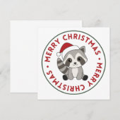 Wasbeer Kerst Sneeuw Winter Wasberen Uitnodiging (Voorkant / Achterkant)