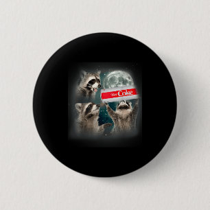 Wasbeer Meme 3 Wasberen Huilen naar Maan Grappig R Ronde Button 5,7 Cm
