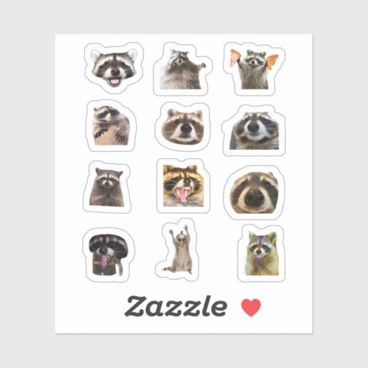 Wasbeer Meme Grappige Sticker Set Bundel (Vel)