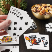Wasbeer met fakkel pokerkaarten (Insitu)
