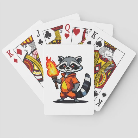 Wasbeer met fakkel pokerkaarten (Achterkant)
