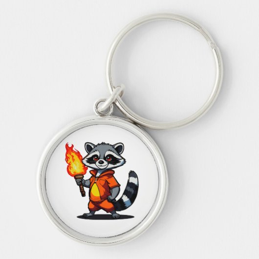 Wasbeer met fakkel sleutelhanger (Voorkant)