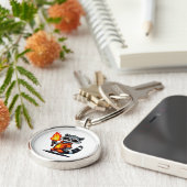 Wasbeer met fakkel sleutelhanger (Zijkant)