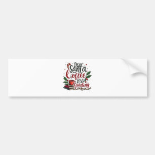 Wasbeer met kerstmuts en Kerstmis Bumpersticker