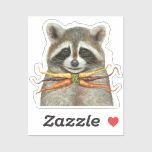 wasbeer met stropdas van de regenboogwortel sticker