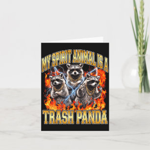 Wasbeer Mijn Favoriete Dier Is Een Afvalpanda Grap Kaart