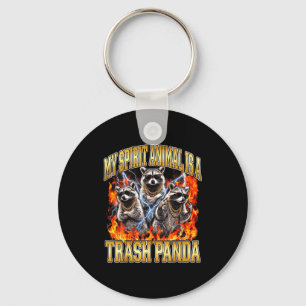 Wasbeer Mijn Favoriete Dier Is Een Afvalpanda Grap Sleutelhanger