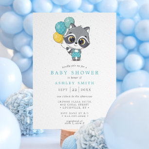 Wasbeer Mooie Waterverf Jongens Baby Shower Kaart