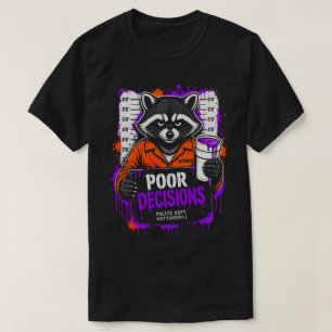 Wasbeer Mugshot Streetwear Design met Slechte Besl T-shirt