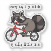 Wasbeer op de fiets, Ew People wasbeer, wasbeer be Sticker (Voorkant)