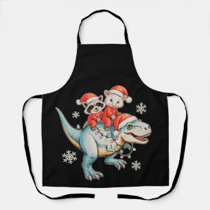 Wasbeer Opossum Ridder T Rex Kerstman Hoed Kerstmi Schort