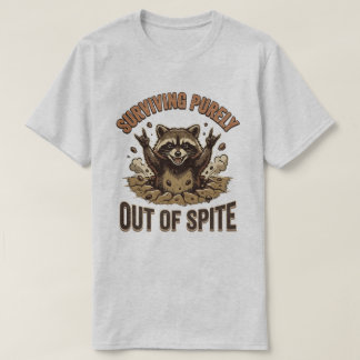 Wasbeer overleeft uit pure balorigheid t-shirt