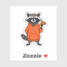 Wasbeer Pizza Sticker – Mooie Cartoon Scrapbooking