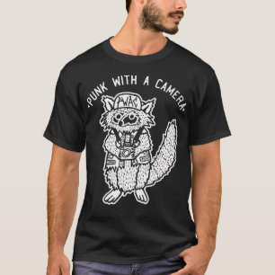 Wasbeer Punk Met Een Camera T-shirt