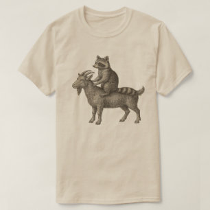 Wasbeer Ridende Geit Grappig T-shirt – Chaos Meme 