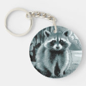 Wasbeer Ronde Acryl Sleutelhanger (Voorkant)