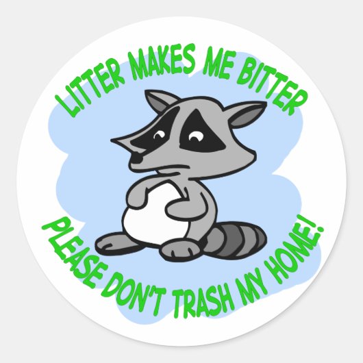 wasbeer ronde sticker (Voorkant)