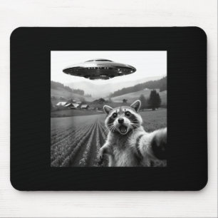 Wasbeer Selfie Met Alien Ufo Grappige Wasbeer Alie Muismat