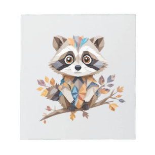 Wasbeer speels Schattig leuk dier kleurrijk blij Notitieblok