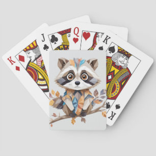 Wasbeer speels Schattig leuk dier kleurrijk blij Pokerkaarten