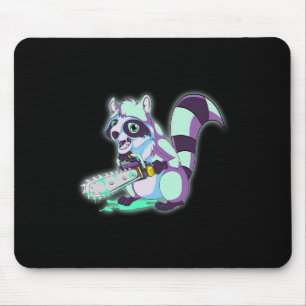 Wasbeer Trash Panda Scary Vaporwave 80s Animal Spo Muismat