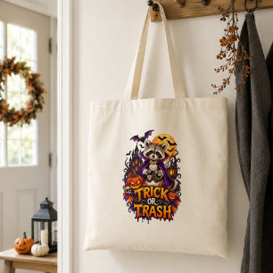 Wasbeer Trick or Trash Vampier Halloween Tote Bag