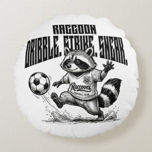 "Wasbeer Voetbal Ster - Dribbel Strike Sluip " Rond Kussen
