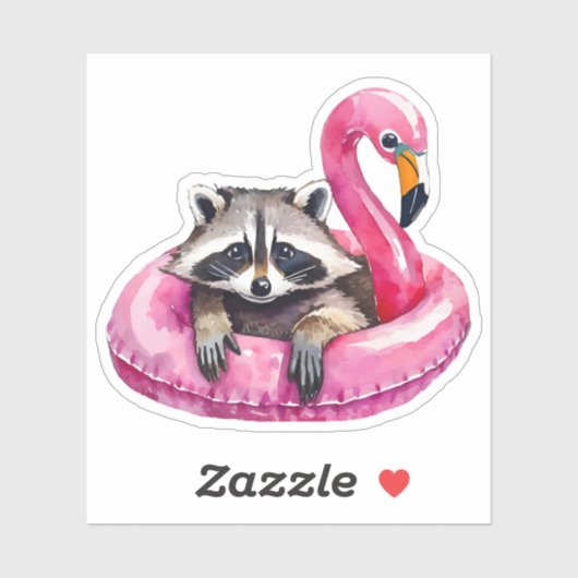 Wasbeer Zomer Floatie Sticker (Vel)