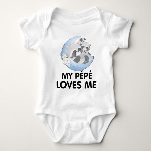 Wasbeerbloem Mijn Pepe Houdt Van Me Romper (Voorkant)