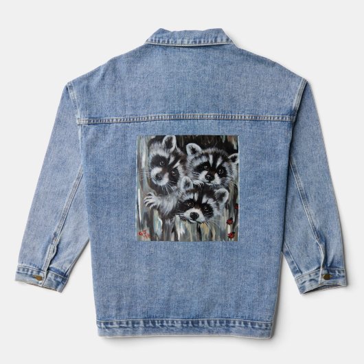 wasbeergat denim jacket (Achterkant)