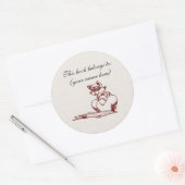 Wasbeerlezing Ronde Sticker (Envelop)
