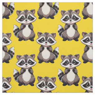 Wasbeerpatroonontwerp Geel Stof