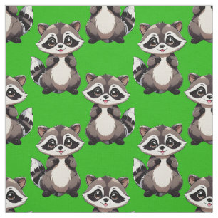 Wasbeerpatroonontwerp groen stof