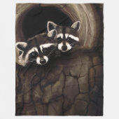 Wasberen Bruine Schattigee Boom Fleece Deken (Voorkant)