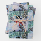 Wasberen en dieren in het wild inpakpapier vel (In situ)