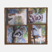 Wasberen Gevist Fleece Deken (Voorkant (Horizontaal))