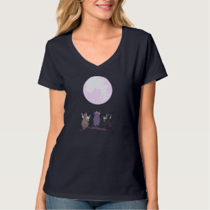 Wasberen huilen bij de maan Drie wolven parodie - T-shirt