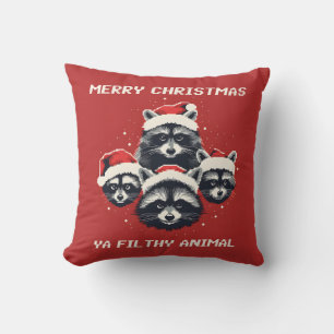 Wasberen Vrolijke Kerstmis Ya smerig dier Kussen
