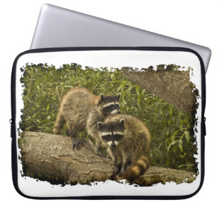 wasberen, witte rand laptop sleeve