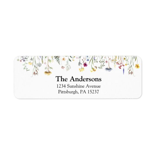 Wasbloem Achtergrondlabel Etiket (Voorkant)