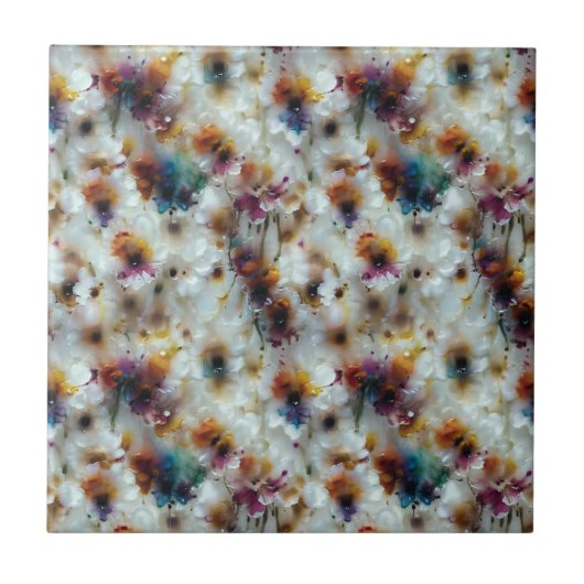 wasbloemblaadje tegeltje (Voorkant)