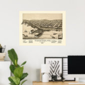Wasbrand, WI Panorama - 1886 Poster (Thuiskantoor)