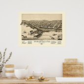 Wasbrand, WI Panorama - 1886 Poster (Keuken)