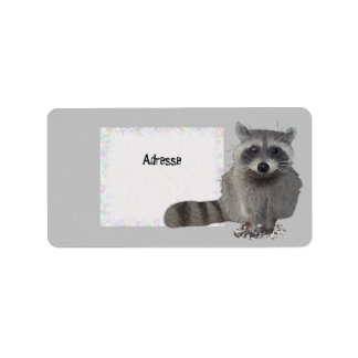 Waschbär Etiket