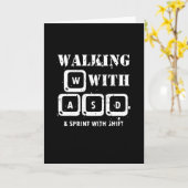 WASD - Carte de vœux pour les amateurs de jeux PC (Fleur jaune)